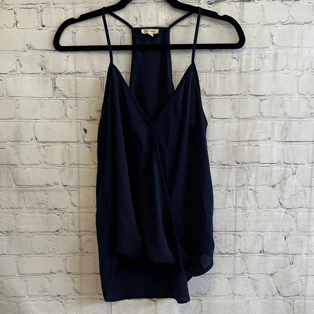 Lily White Navy Tank Top - Picture 1 of 5